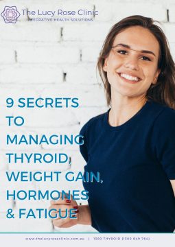 EBook Cover - 9 secrets to managing thyroid weight gain, hormones and fatigue